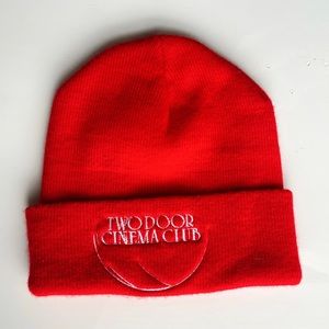 red two door cinema club beanie